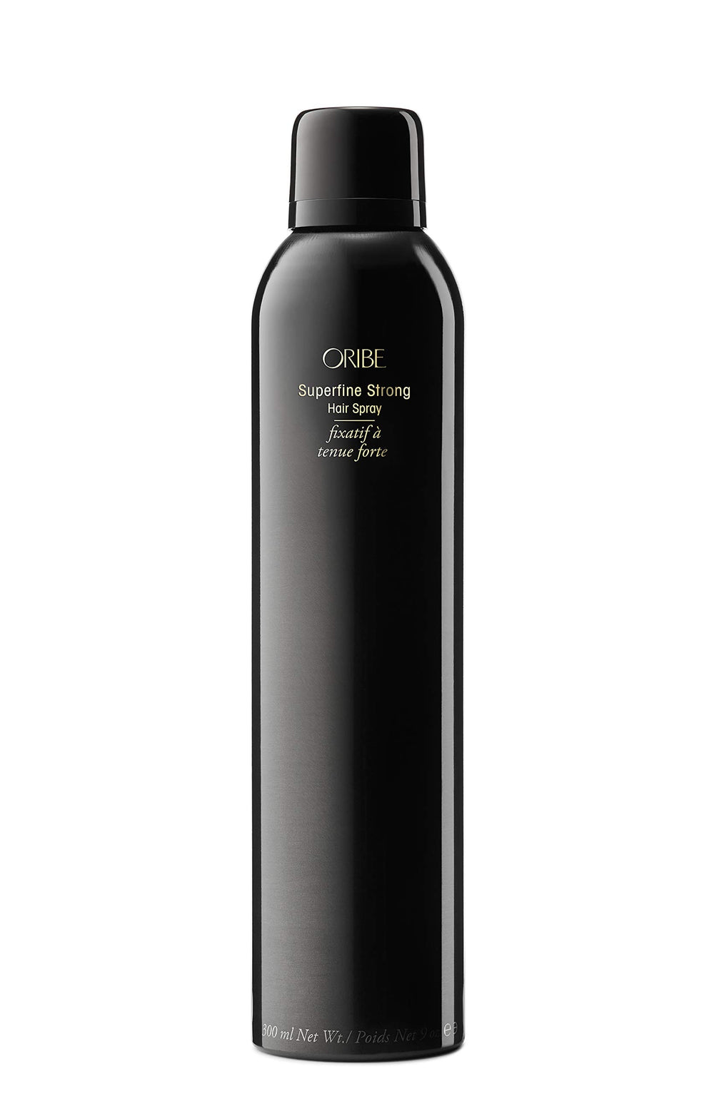 Oribe Superfine Strong Hair Spray bottle for long-lasting hold and shine.