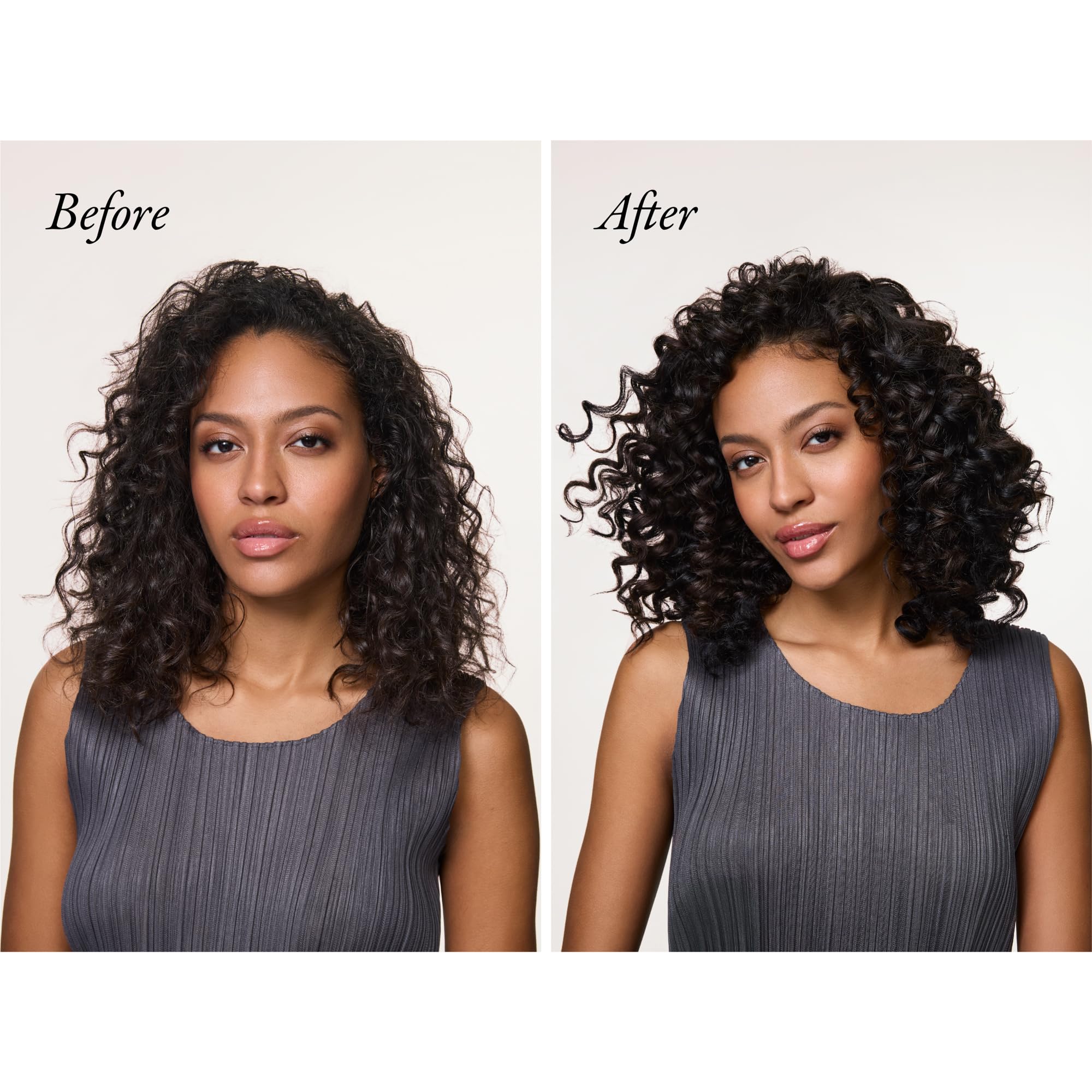 Oribe Supershine Conditioner silky hair application for easy detangling.