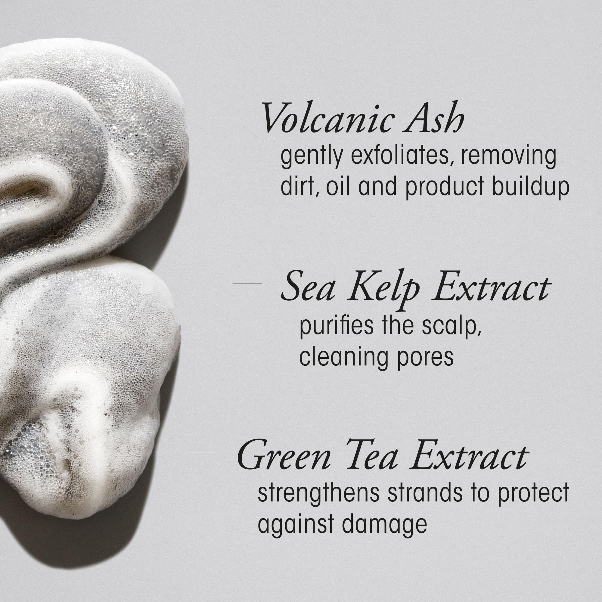 ORIBE The Cleanse bottle-top view emphasizes gentle clarifying action for hair balance