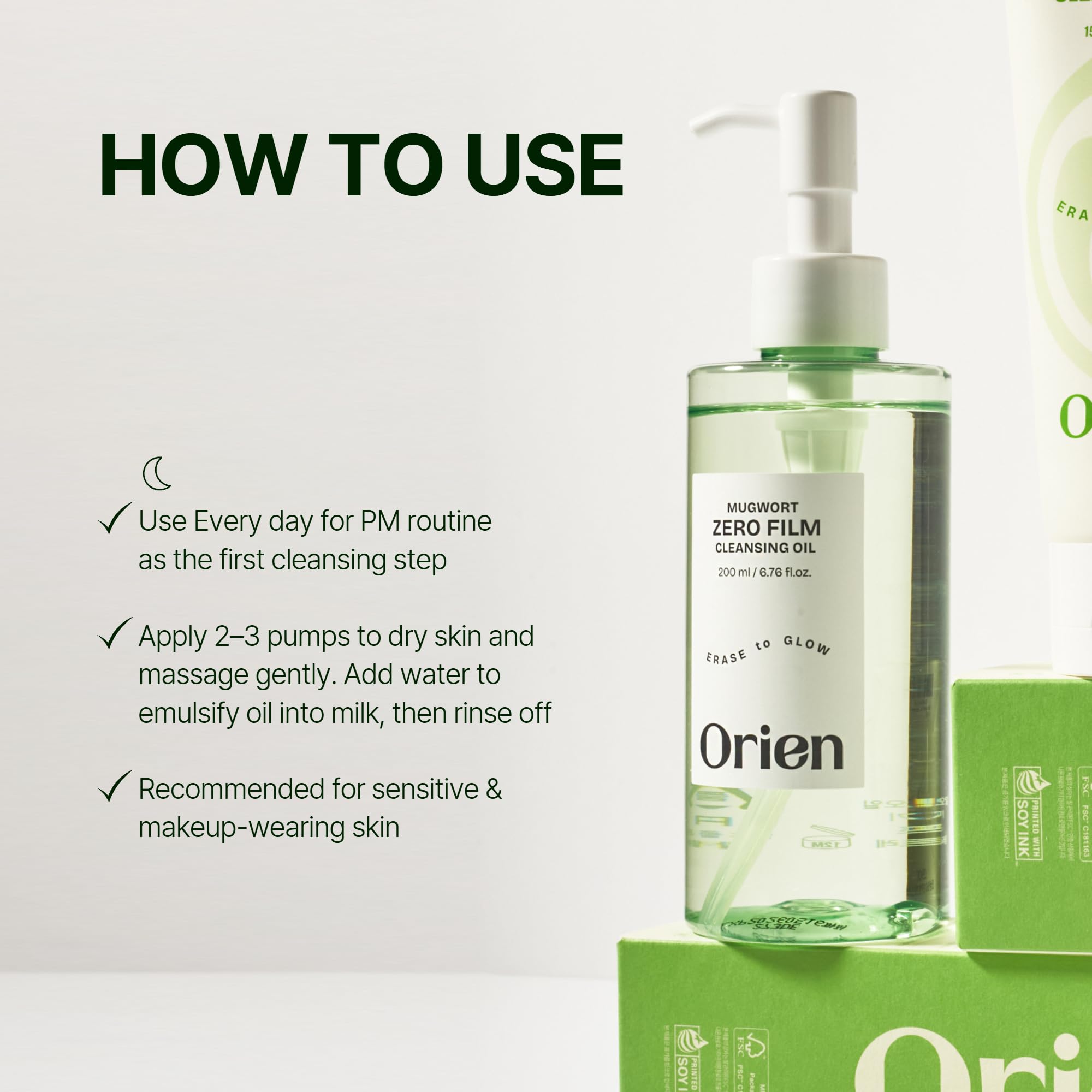 Orien Artemisa Cero Película desmaquillante, envase de 200 ml para uso diario.