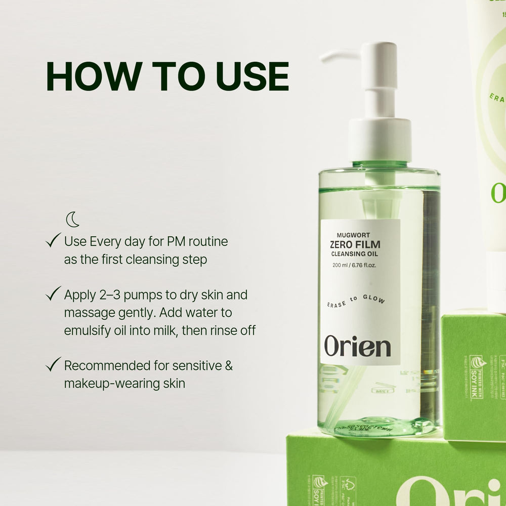 Orien Artemisa Cero Película desmaquillante, envase de 200 ml para uso diario.