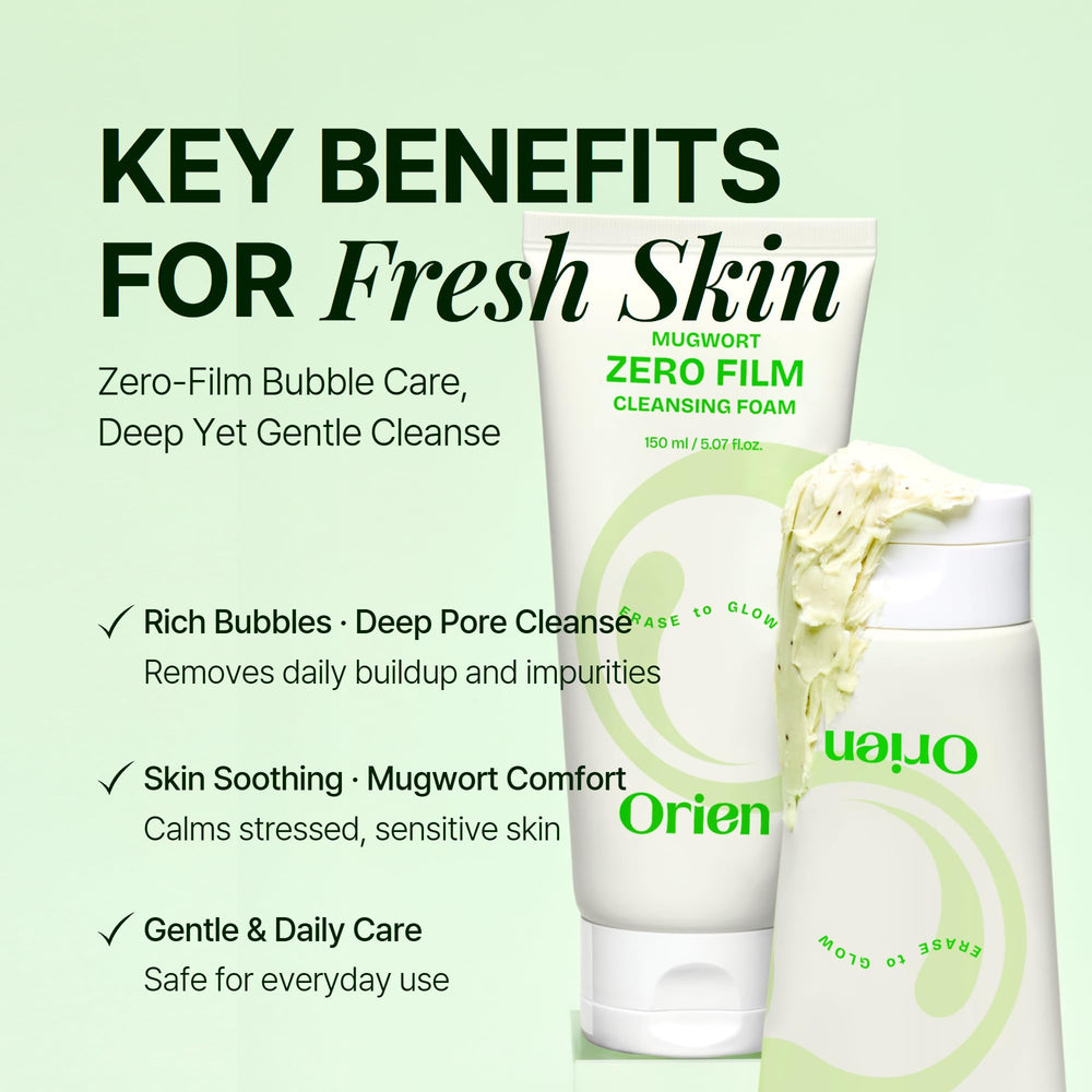 Orien Mugwort Zero Film: ingredientes mugwort y centella para piel sensible.