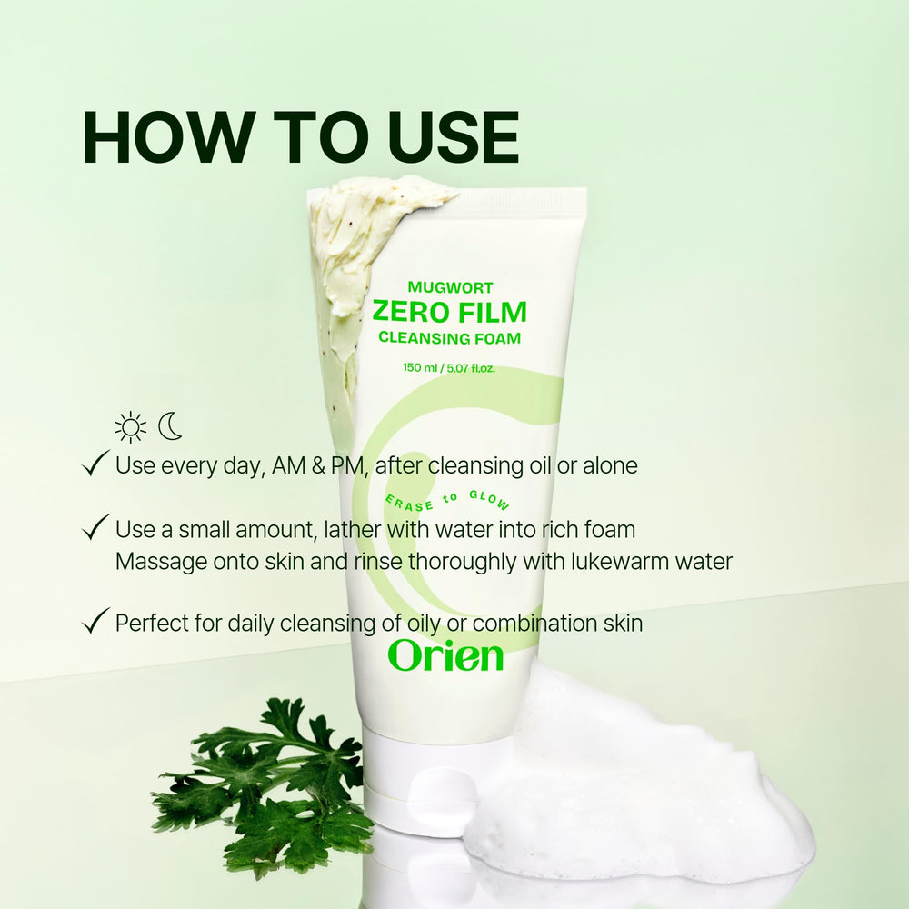 Orien Mugwort Zero Film: sin fragancia ni aceites esenciales, apto para piel sensible.
