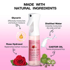Aplicación diaria con Orientfashion LocSpray para un peinado suave y manejable.
