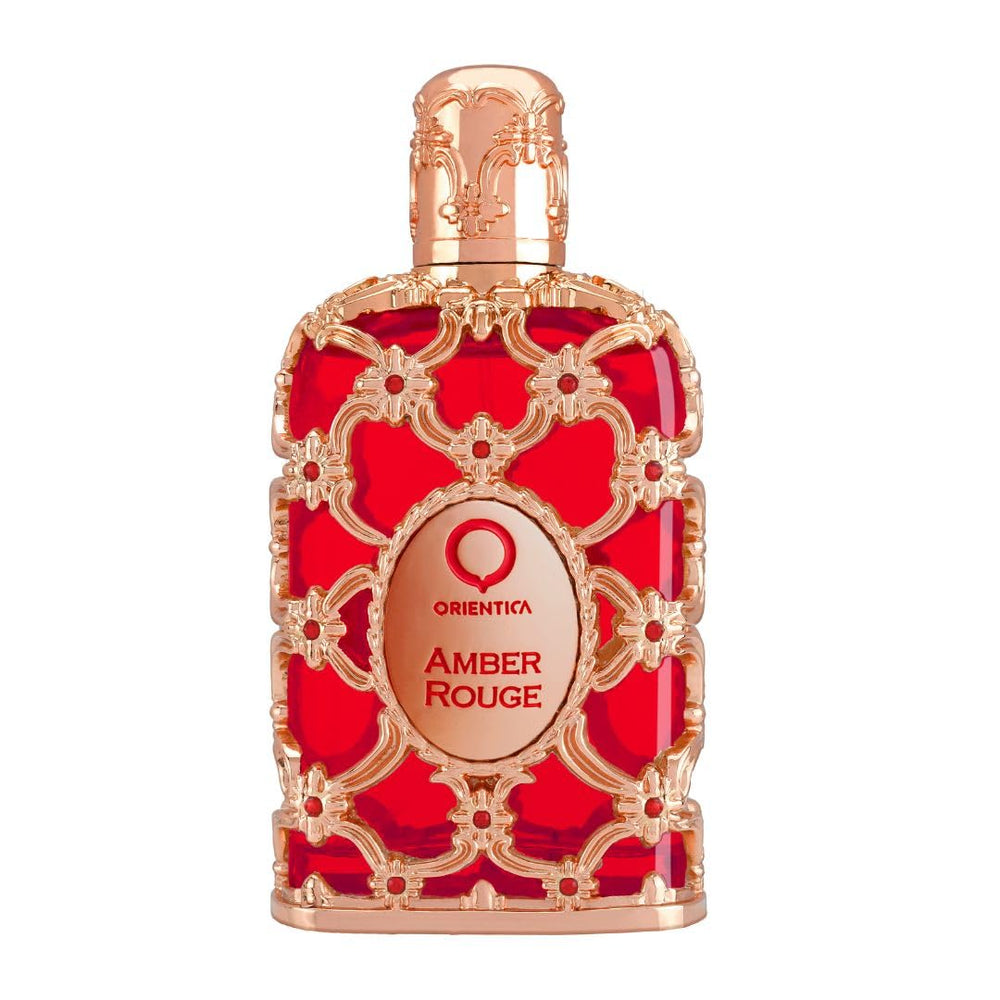 Orientica Amber Rouge box packaging, premium presentation for gifting.