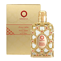 Orientica Royal Amber bottle with rich amber hues for elegant evenings