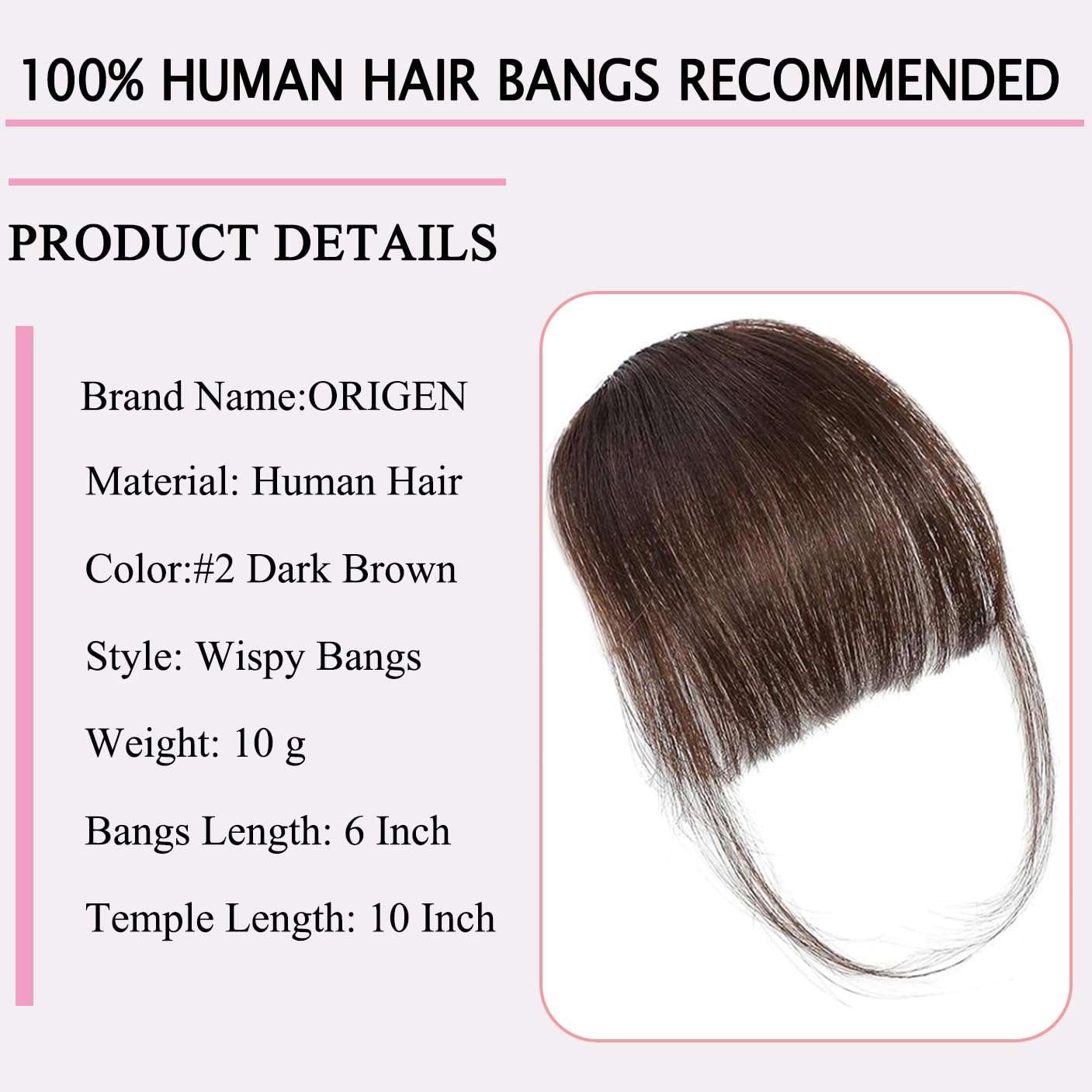 ORIGEN wispy bangs in action for quick front-fringe styling.