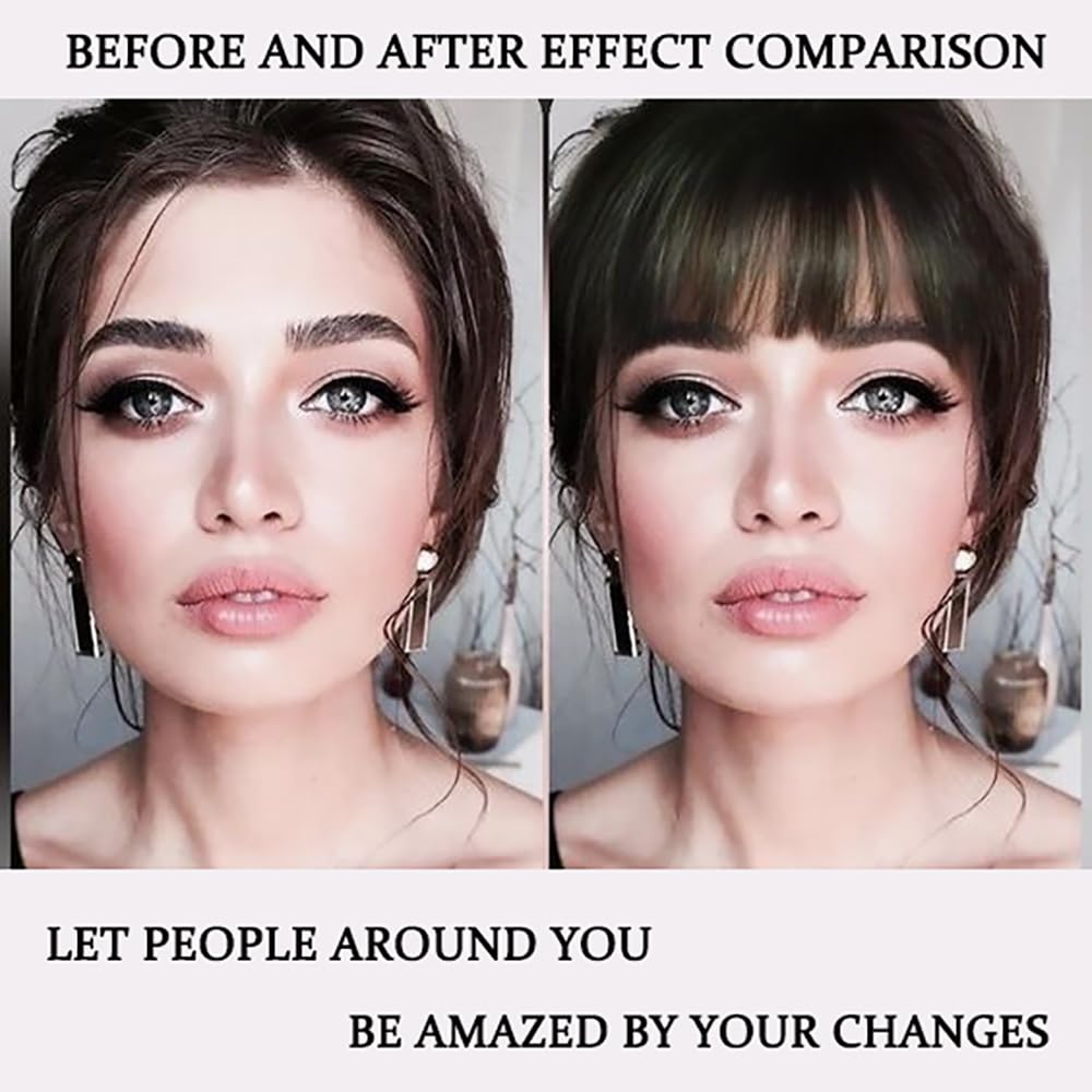 ORIGEN wispy bangs demonstrate trimming and curling versatility.
