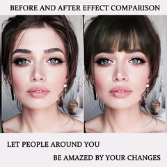 ORIGEN wispy bangs demonstrate trimming and curling versatility.