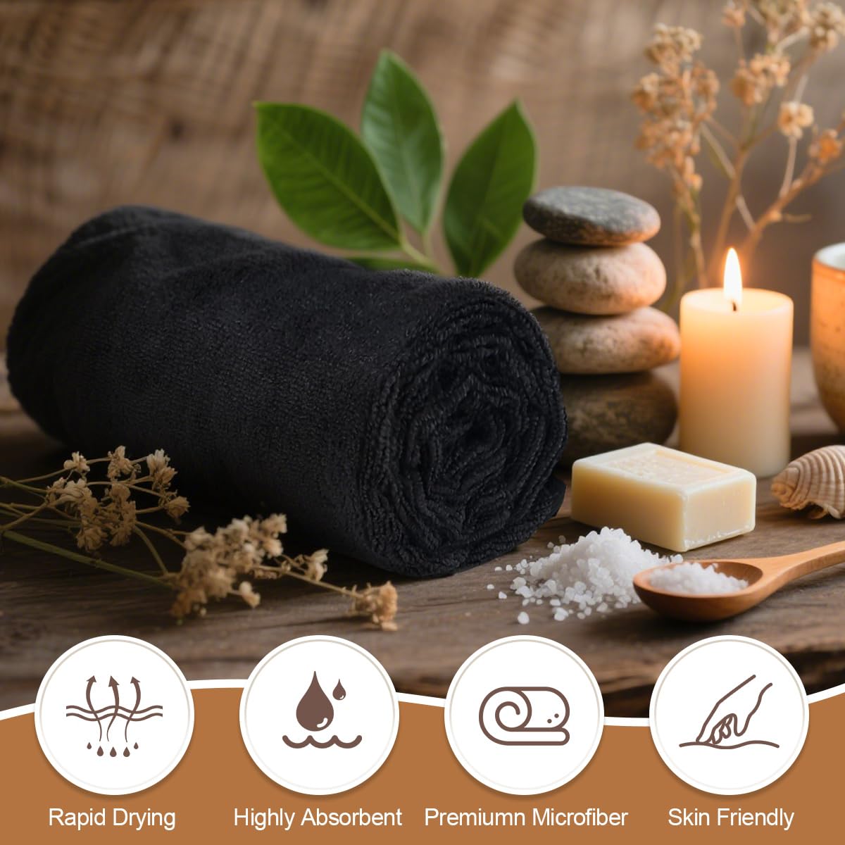 Orighty towels ideal for salons, gyms, spas, nails, and massage rooms