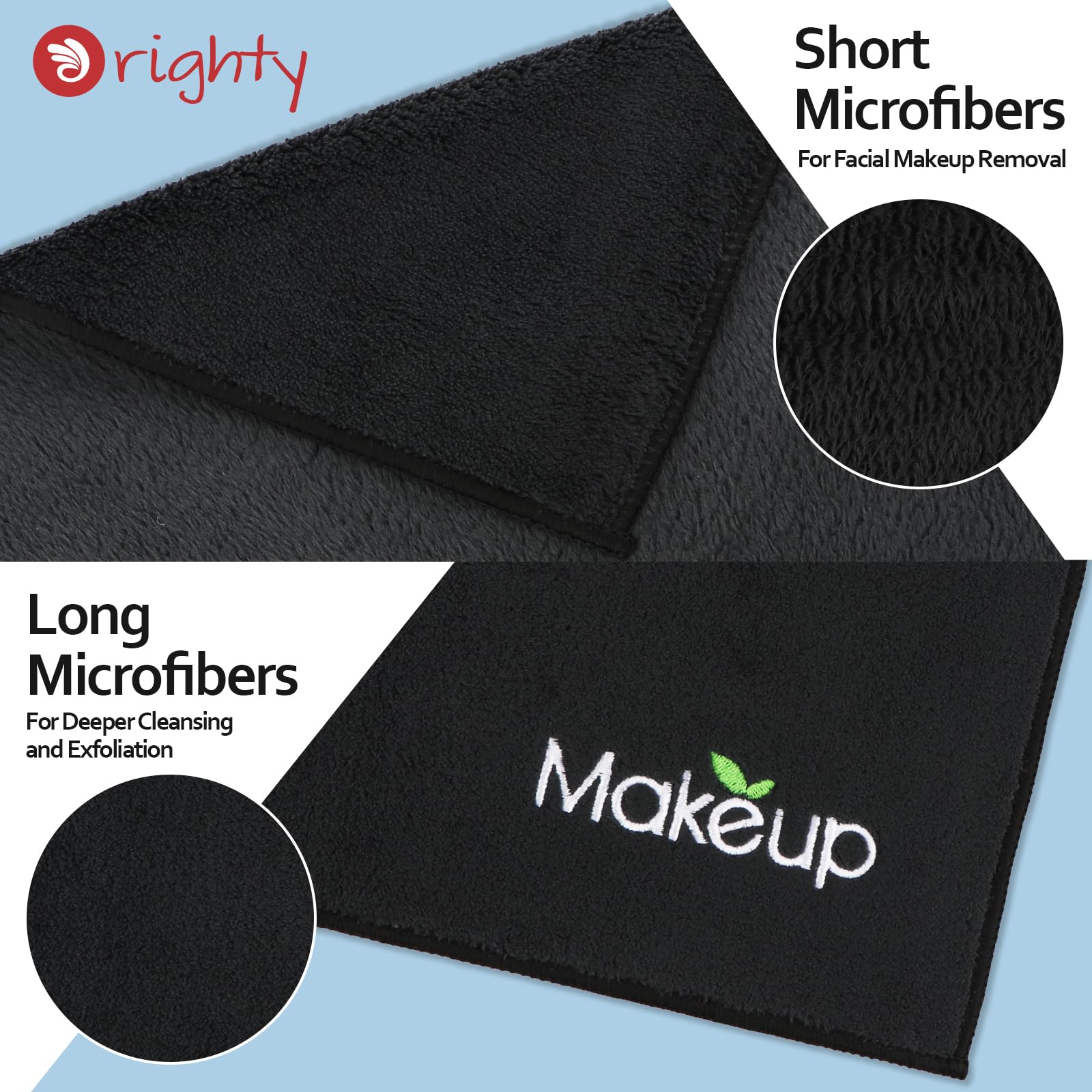 Orighty six-pack makeup remover cloths, ideal for daily cleansing and rotation.