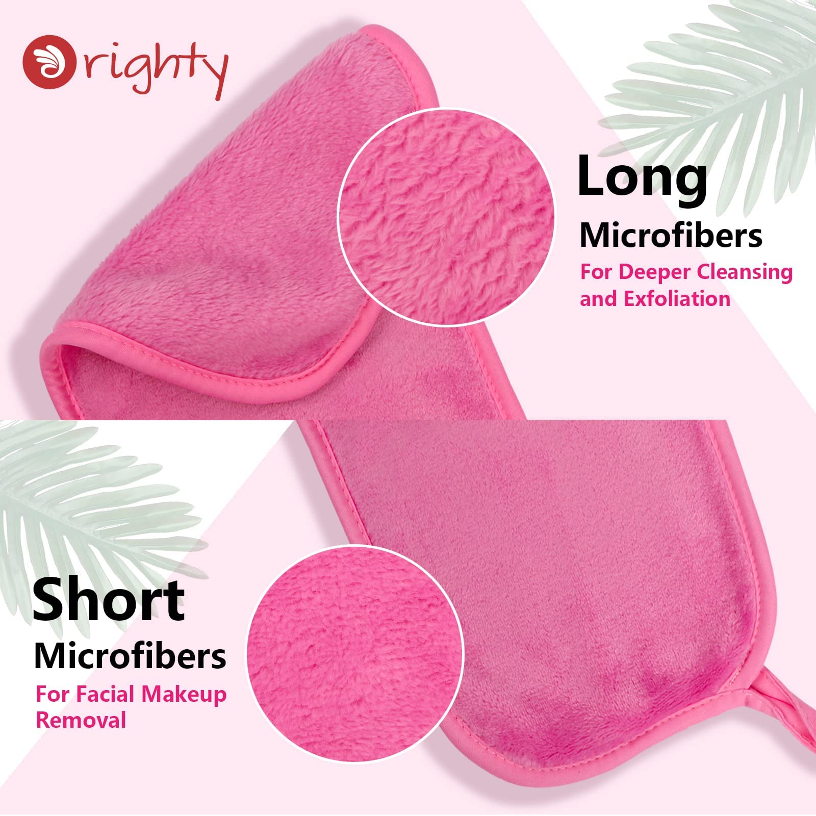Orighty paño desmaquillante microfibra morado, elimina maquillaje de ojos sin irritación