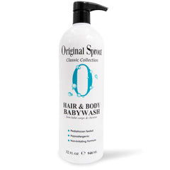 Original Sprout baby bottle front, gentle hypoallergenic formula for sensitive skin