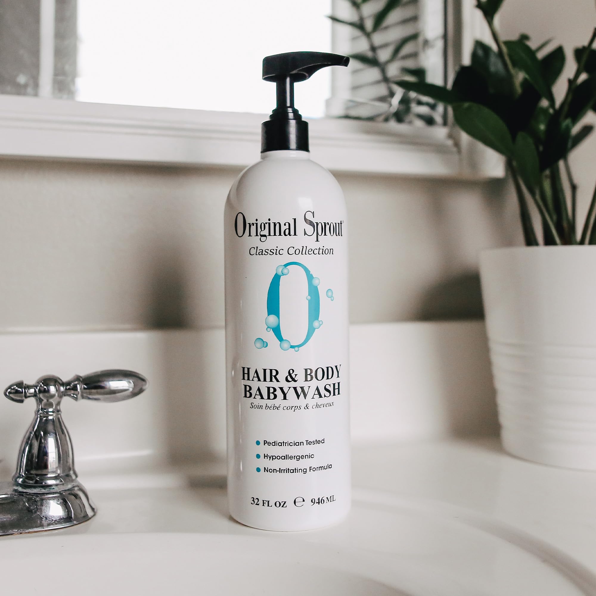 Original Sprout creamy foam for baby hair and skin cleansing