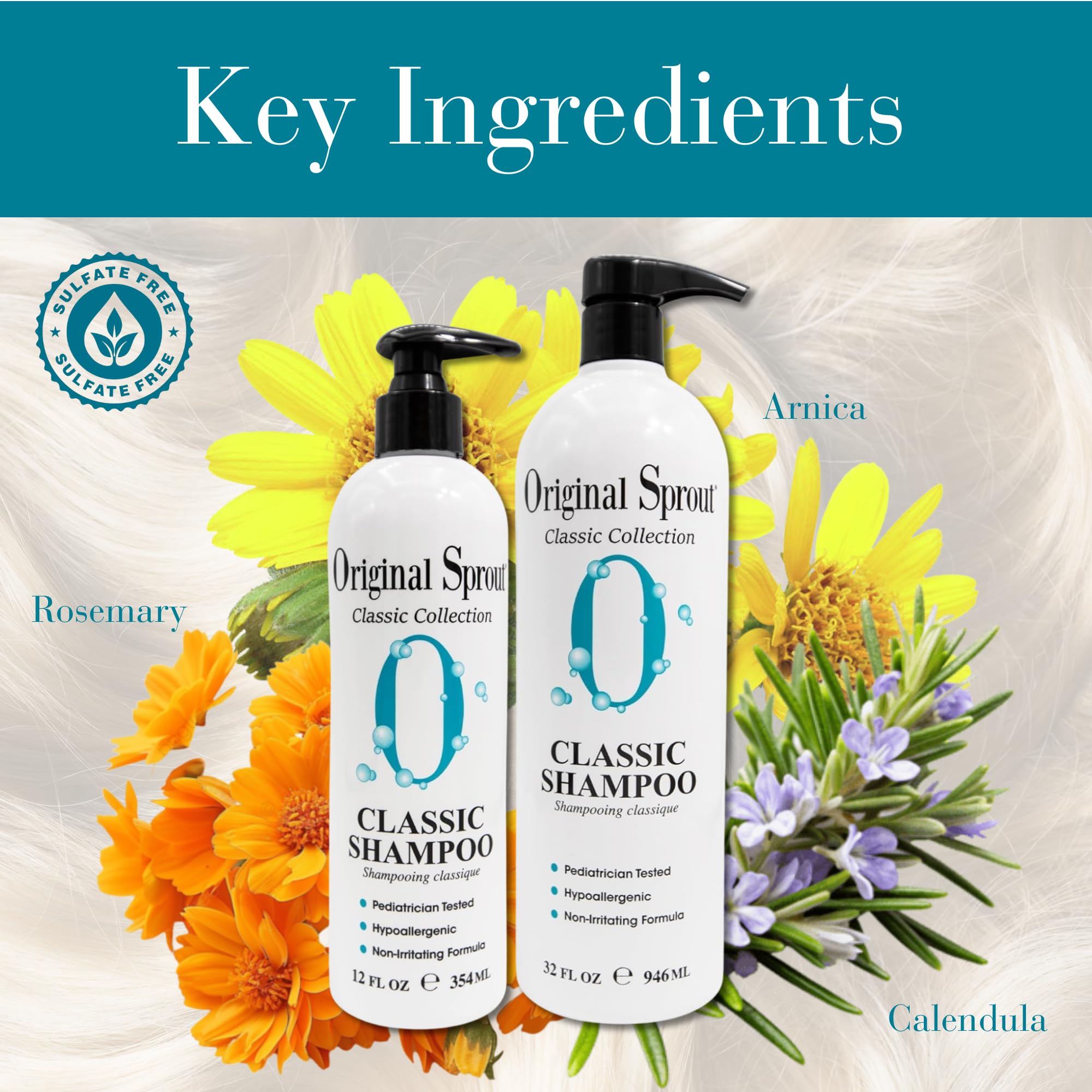 Creamy lather from Original Sprout Classic Shampoo for gentle daily wash.