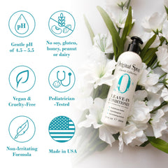 Original Sprout Leave-In Conditioner label close-up with plant-based care