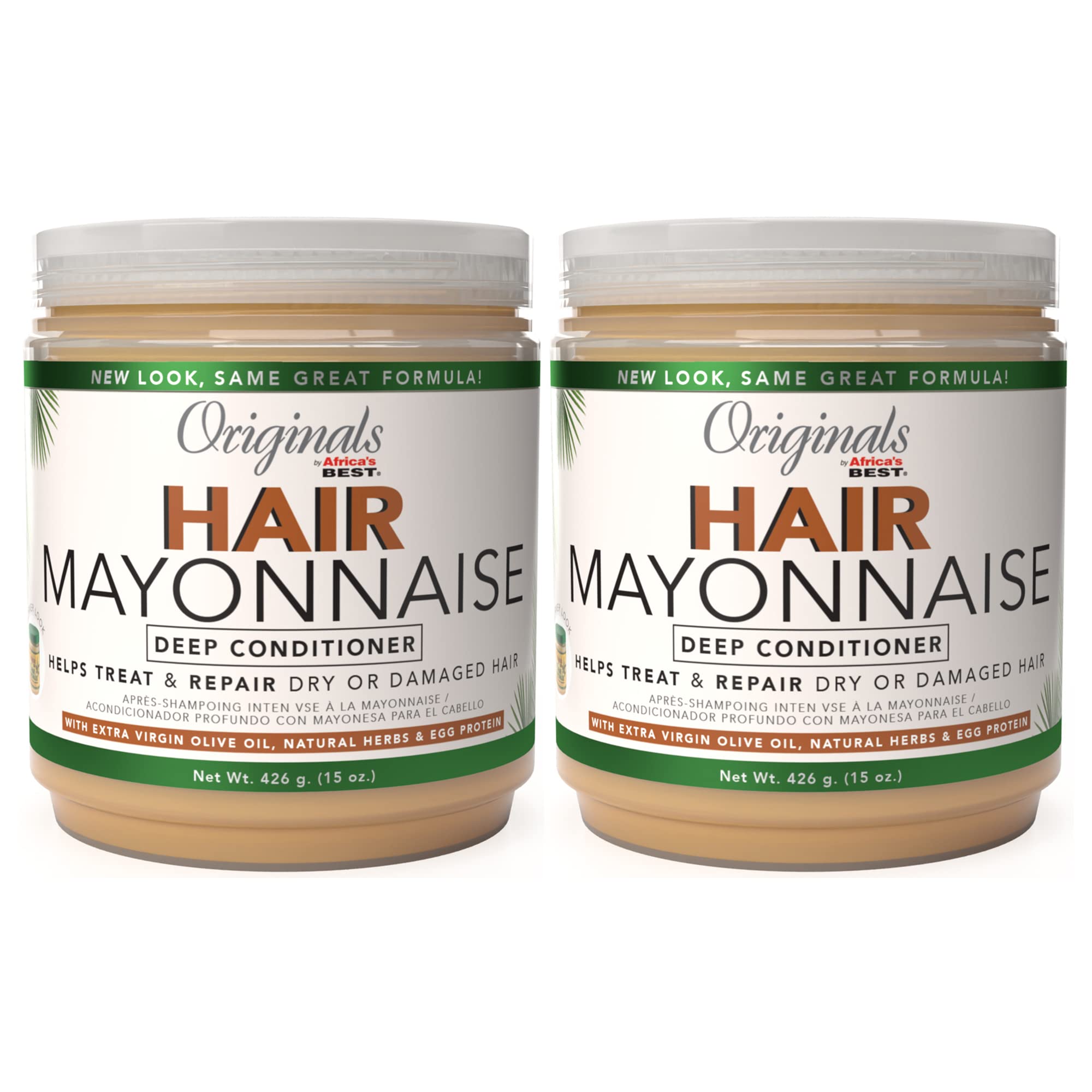 Acondicionador Mayonnaise de Originals by Africa's Best en pack de dos frascos de 15 oz.