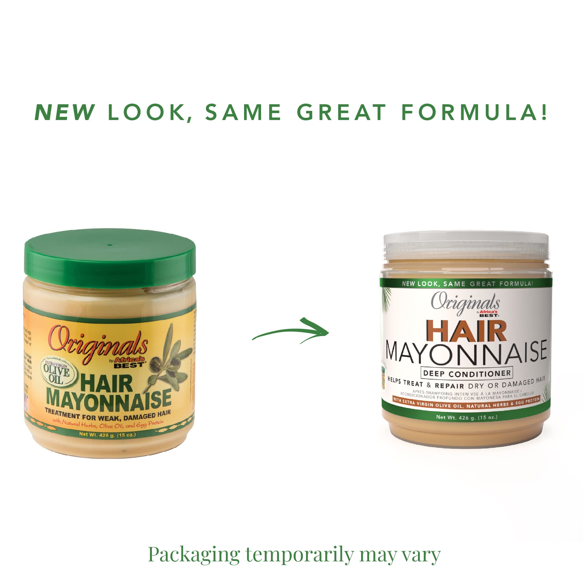 Textura cremosa del Acondicionador Mayonnaise para fácil aplicación de Originals by Africa's Best.