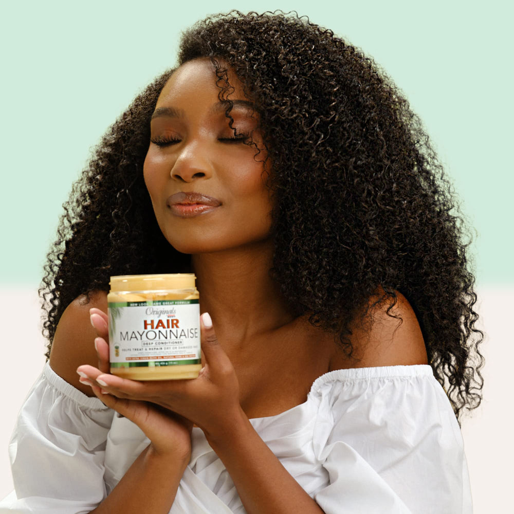 Pack de dos frascos de 15 oz de Originals by Africa's Best Acondicionador Mayonnaise.