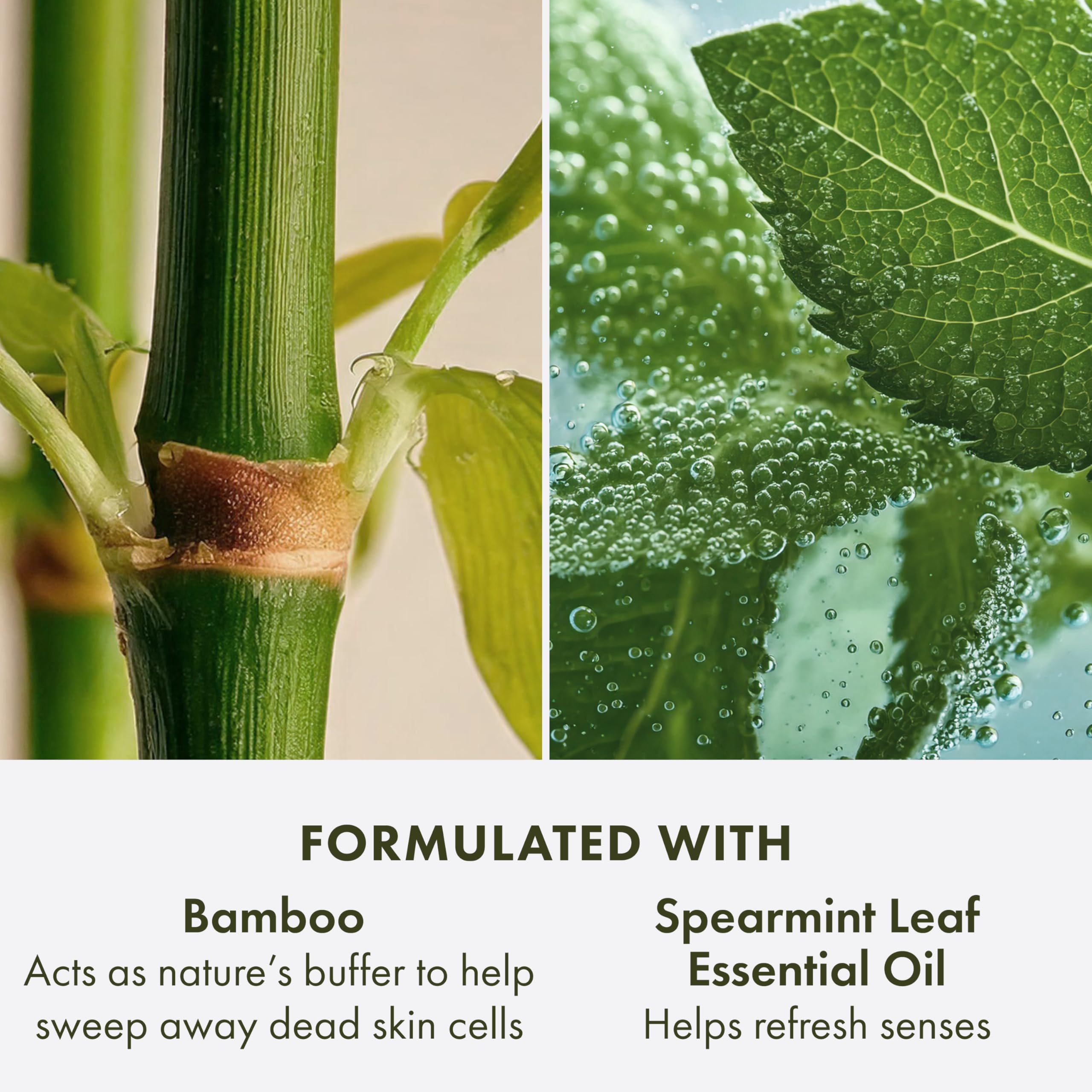 Origins Checks and Balances scrub ingredients bamboo and mineral silica