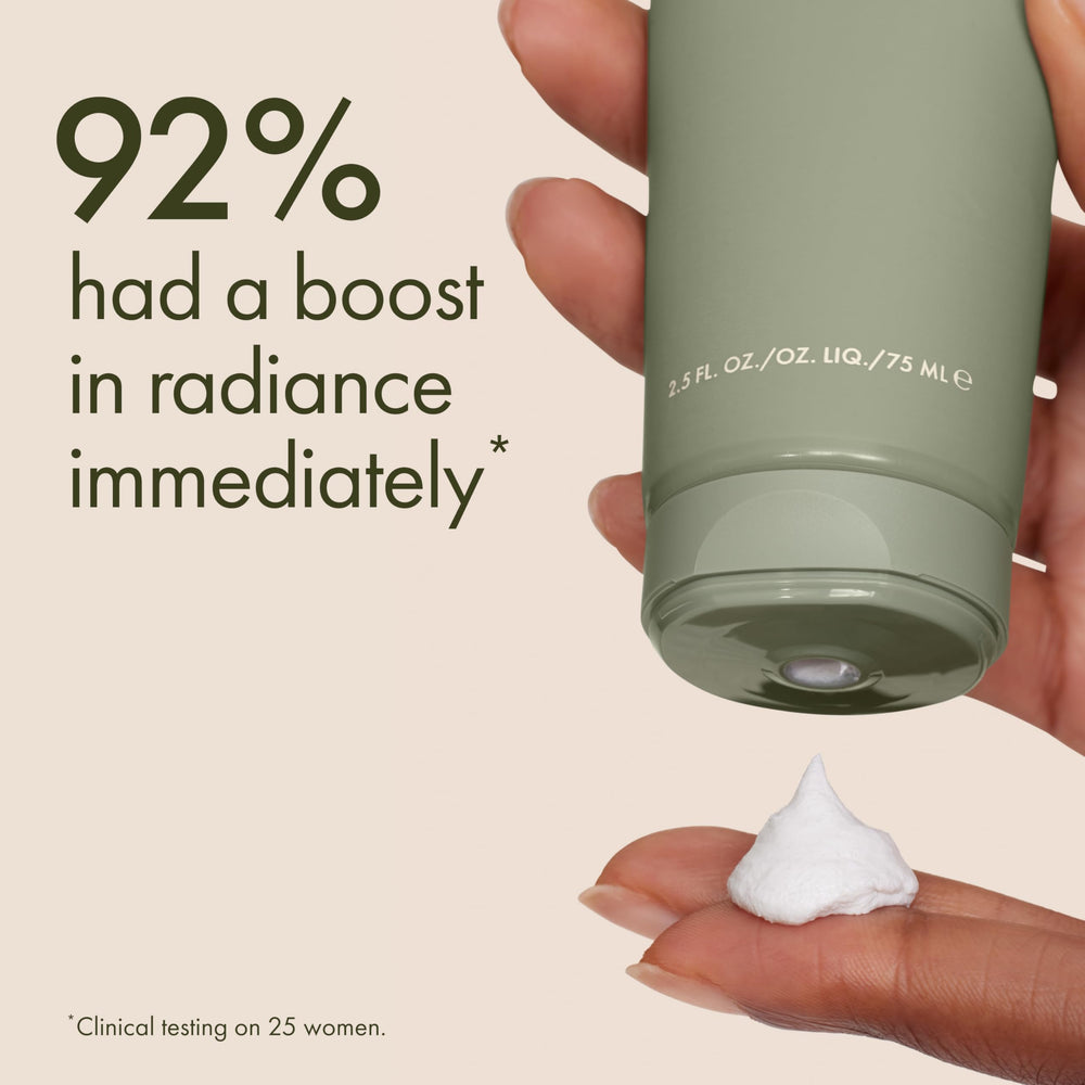 Origins Checks and Balances polishing scrub pour demonstrates easy application