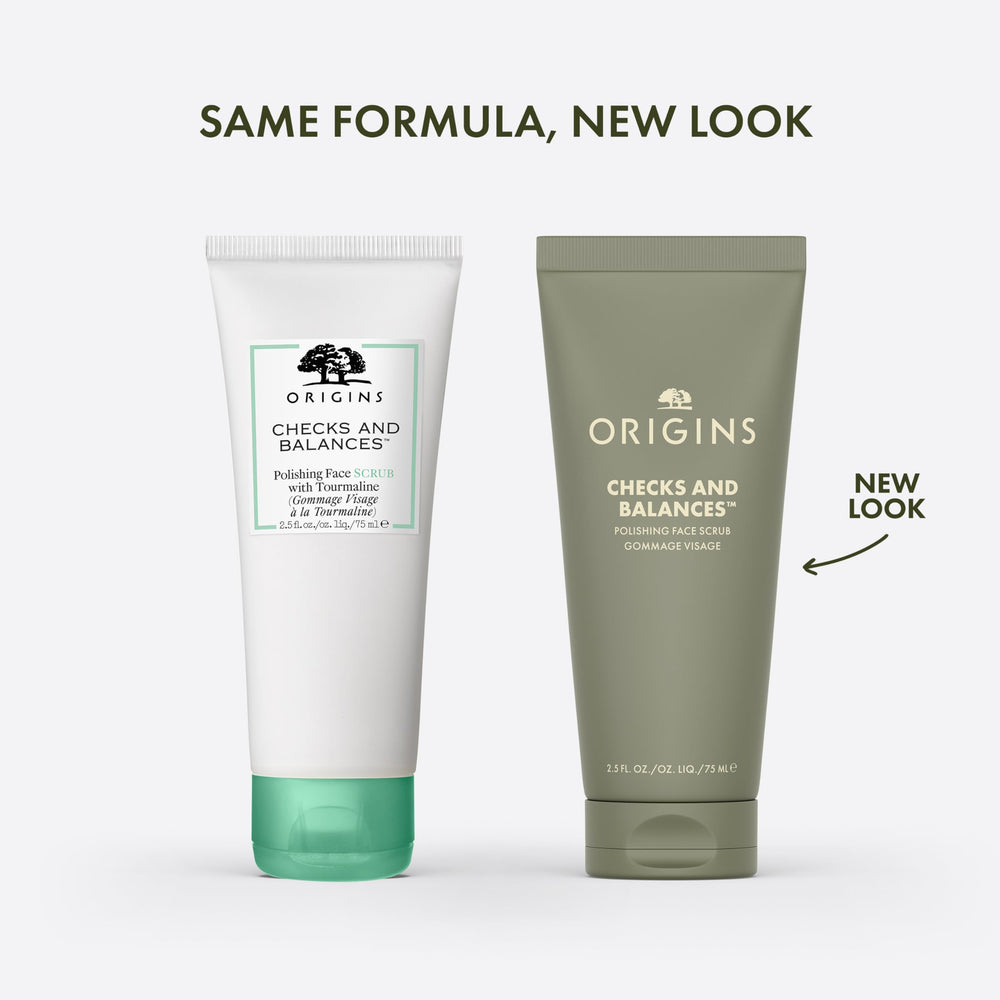 Origins Checks and Balances scrub texture close up demonstrates gentle polishing action