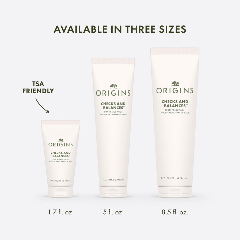 Morning skincare routine featuring Origins Checks and Balances for clean skin.