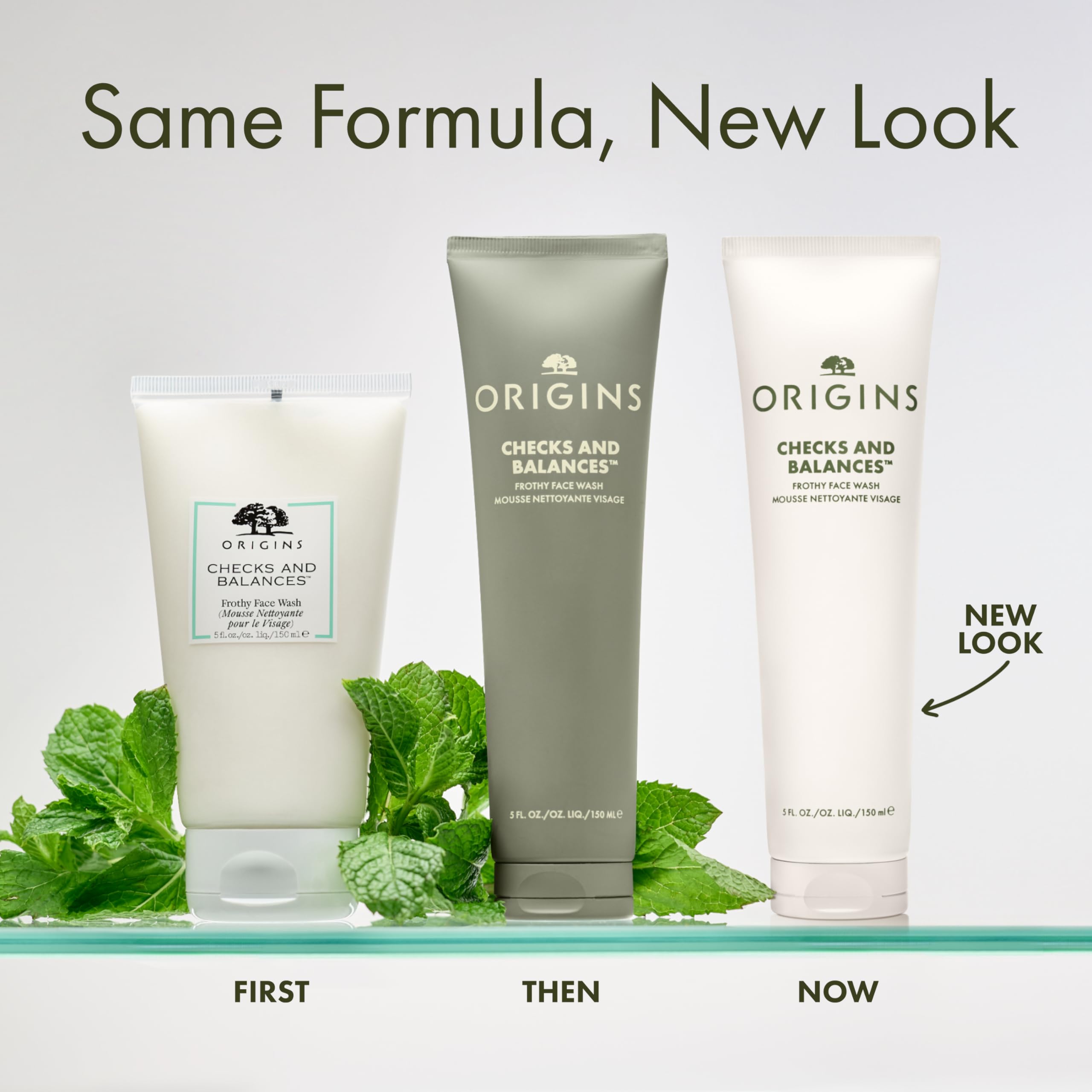 Close-up of rich foam from Origins Checks and Balances for a gentle cleanse.