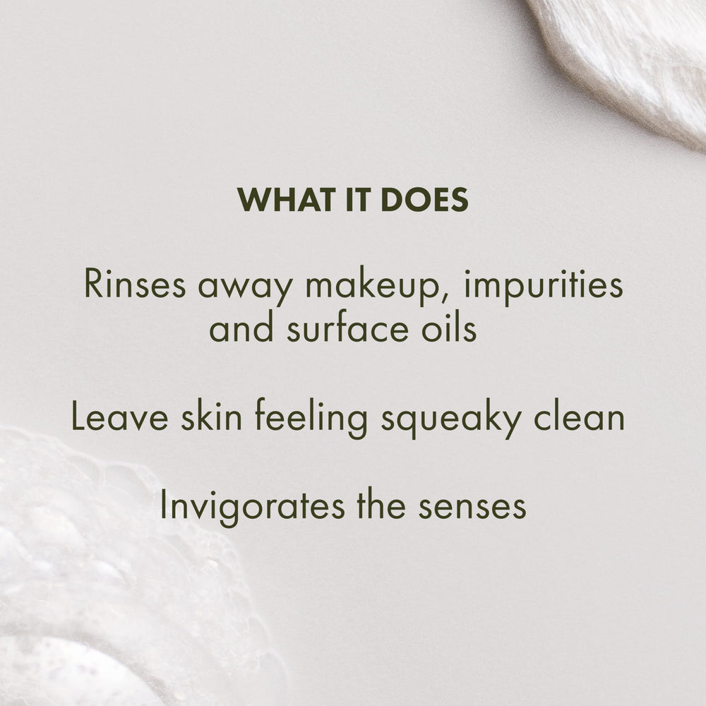 Origins limpiador con menta, aroma vigorizante para sensaciones frescas.