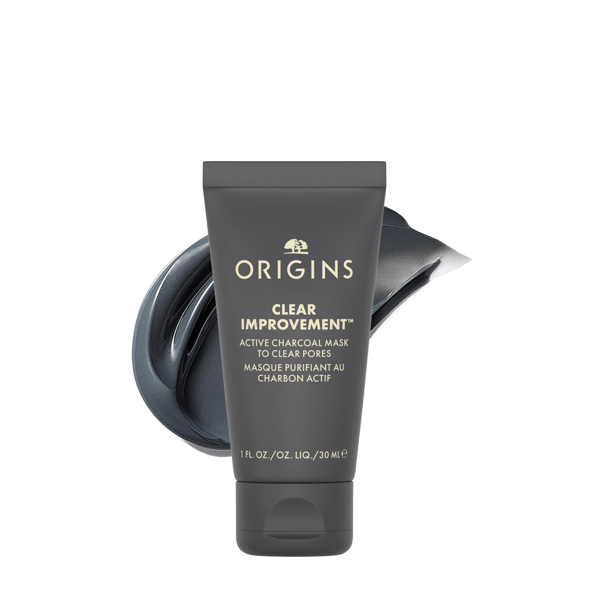 Mascarilla Origins Clear Improvement purifica poros con carbón de bambú para una piel más limpia.