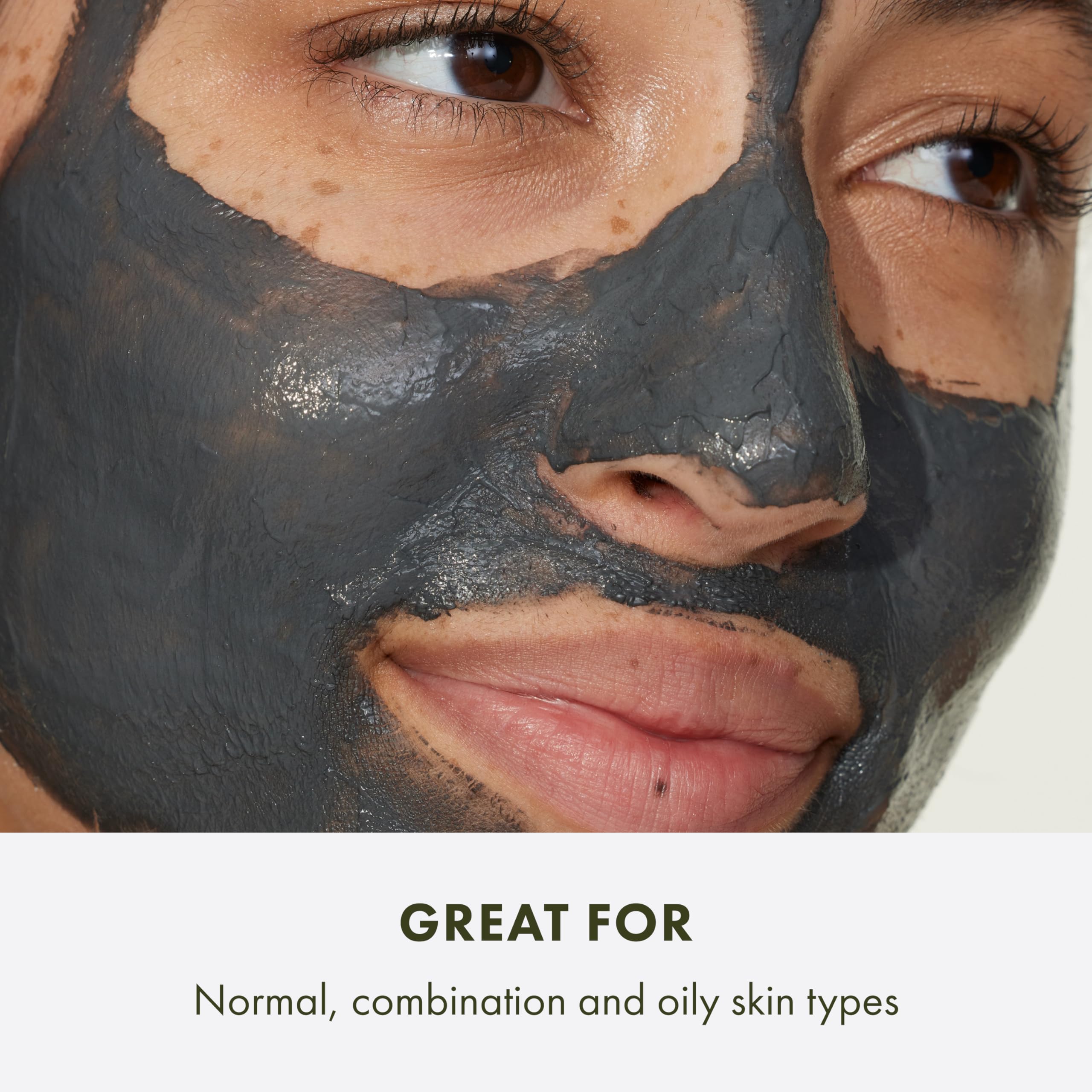 Origins Clear Improvement after-use look shows reduced oil on skin.