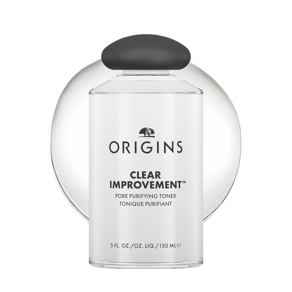 Origins Clear Improvement toner bottle for shine control and pore care.