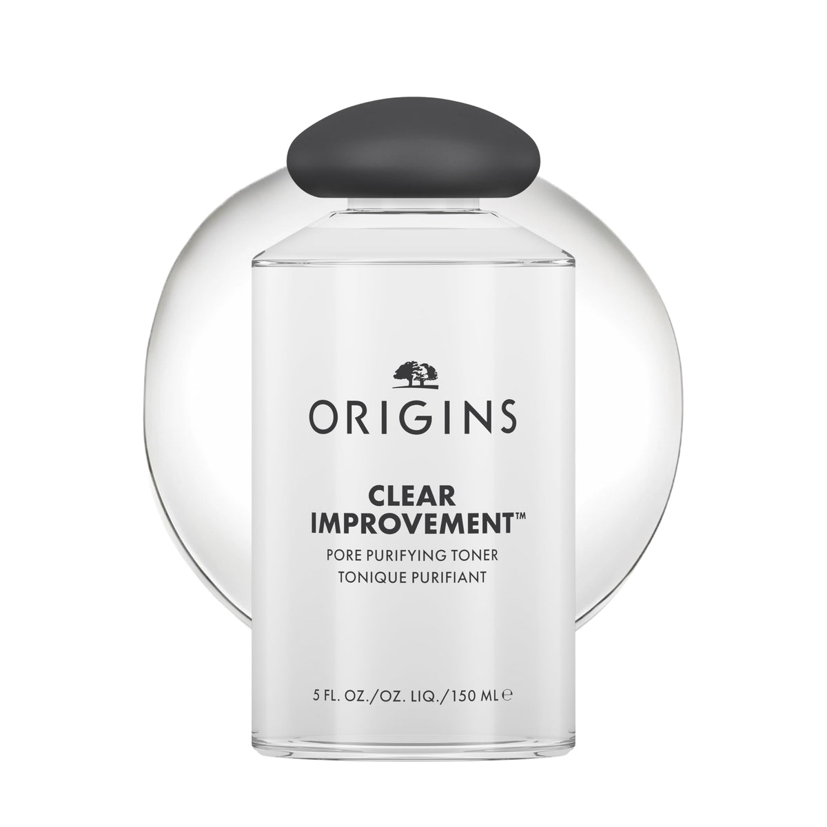 Origins Clear Improvement toner bottle for shine control and pore care.