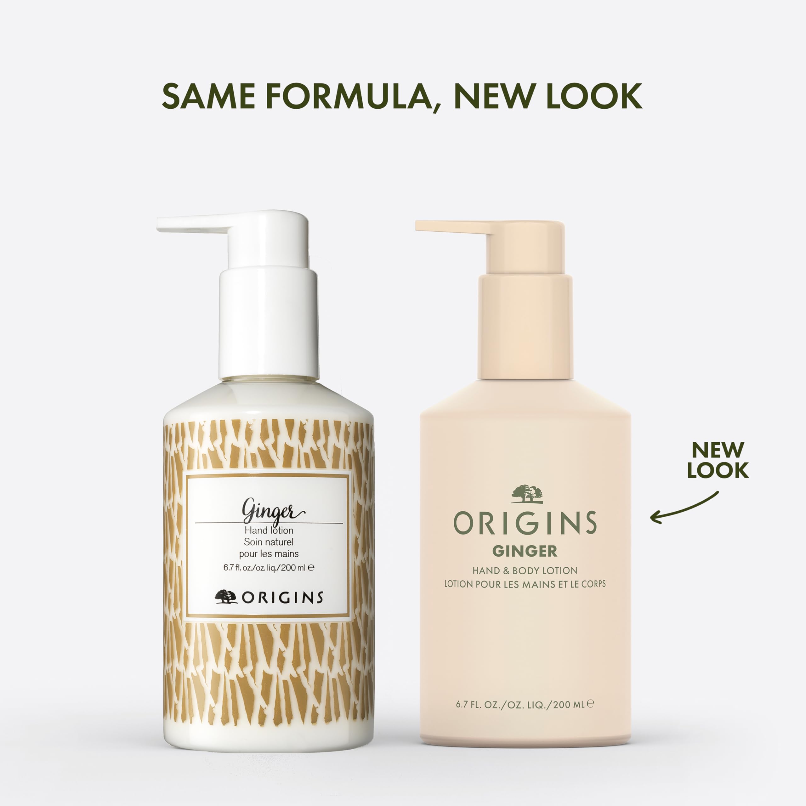 Origins Ginger lotion texture close-up shows silky, fast-absorbing feel for dry skin