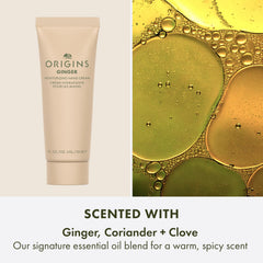 Origins Hand Cream Essentials Set Ginger travel-size bottle delivering nourishing, non-greasy hydration.