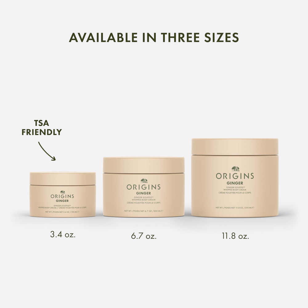Origins Soufflé de jengibre contiene aceite de albaricoque para piel suave.