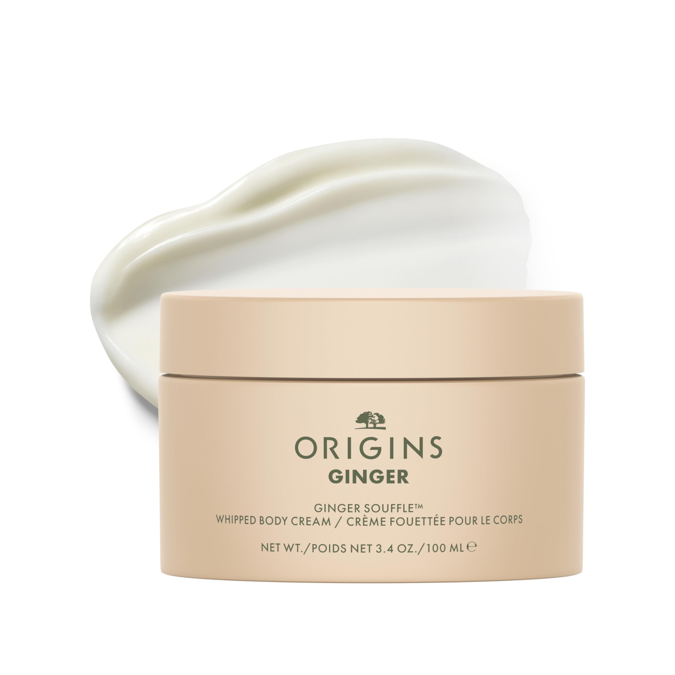 Origins Soufflé de jengibre crema corporal con textura ligera para hidratación diaria.
