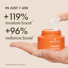 Origins GinZing Energizing Gel Cream jar packaging highlights sustainable design