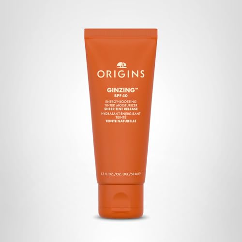 Origins GinZing finished look on skin with glow and protection.