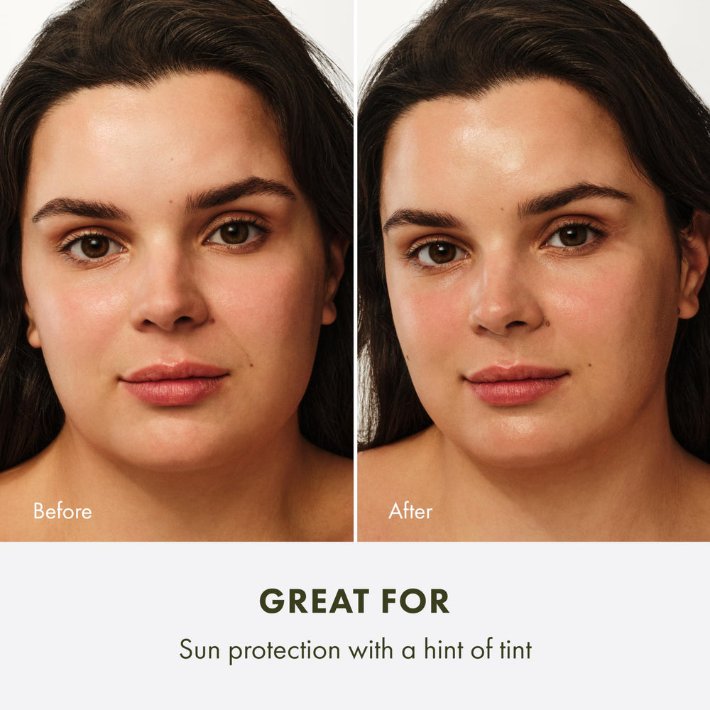 Origins GinZing swirl texture showing sheer tint for natural-looking coverage.