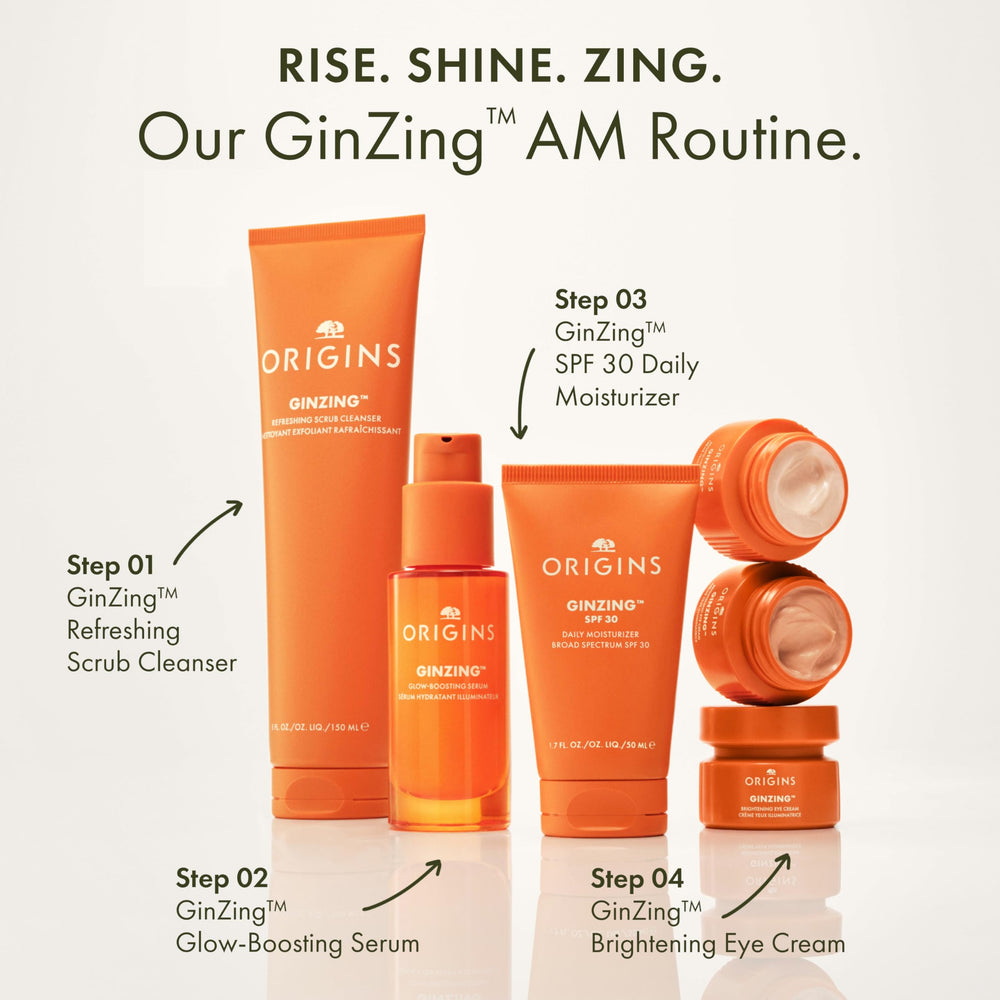 Caffeine and ginseng energize Origins GinZing formula