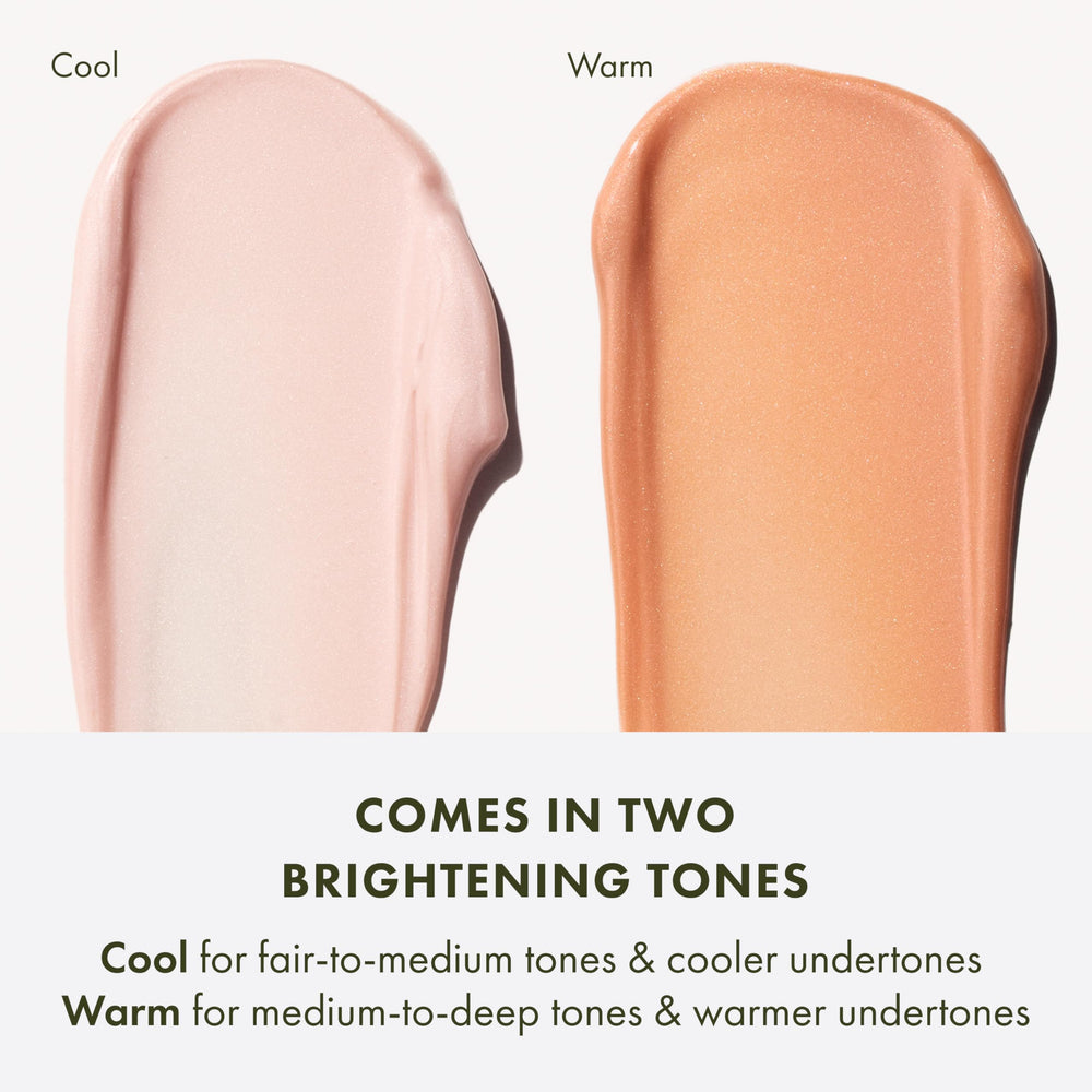 Dabbing under-eye with Origins GinZing application for hydration