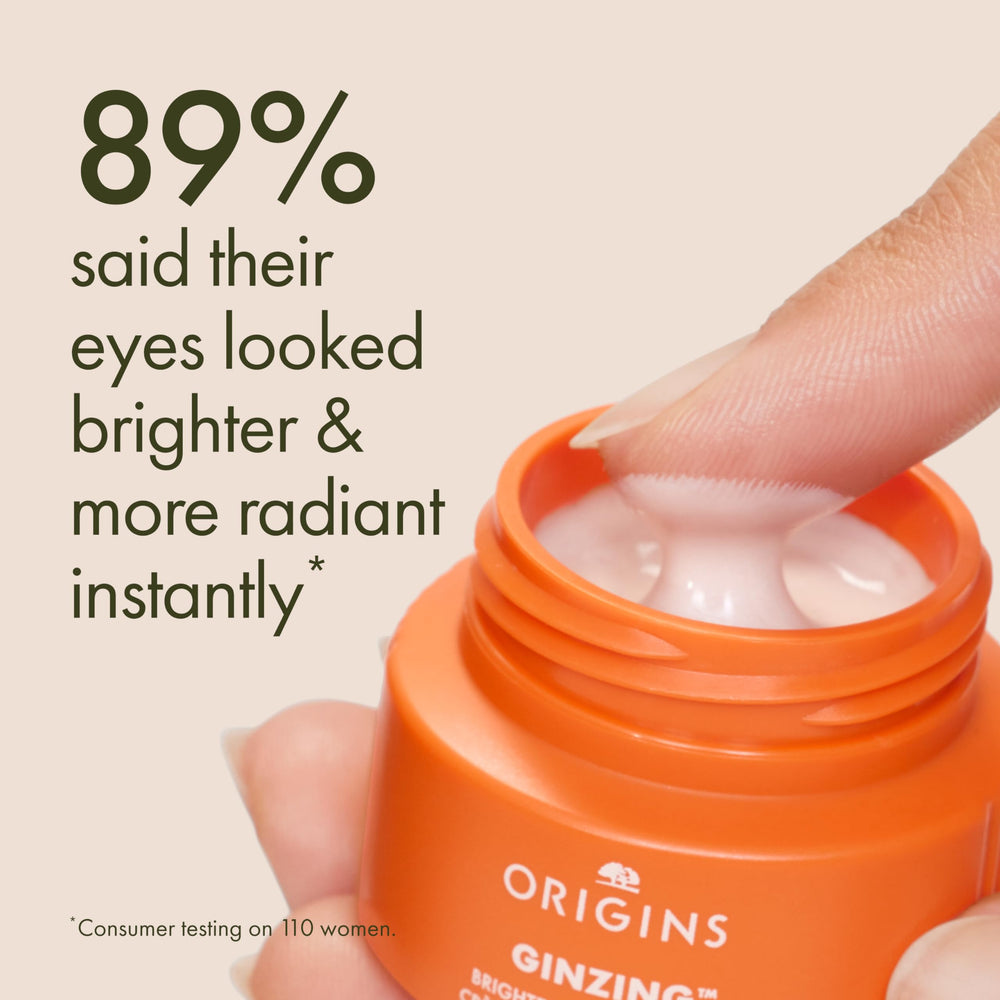 Origins GinZing eye cream in warm tube suits deeper skin tones