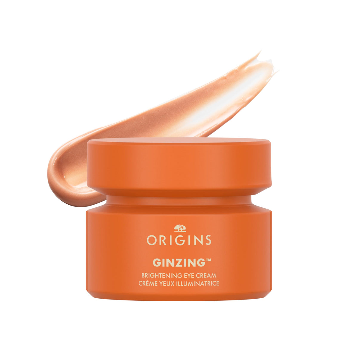 Origins GinZing eye cream warm tube brightening under-eye areas.
