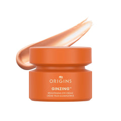 Origins GinZing eye cream warm tube brightening under-eye areas.