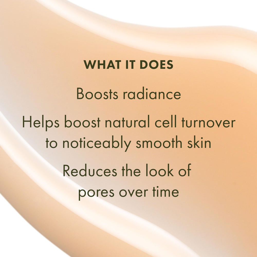 Origins GinZing glow serum application swipe suggests easy daily use.