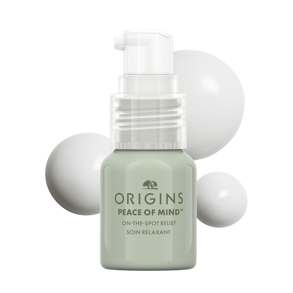 Origins Paz Instantánea: botella con dispensador para uso rápido y relajación.