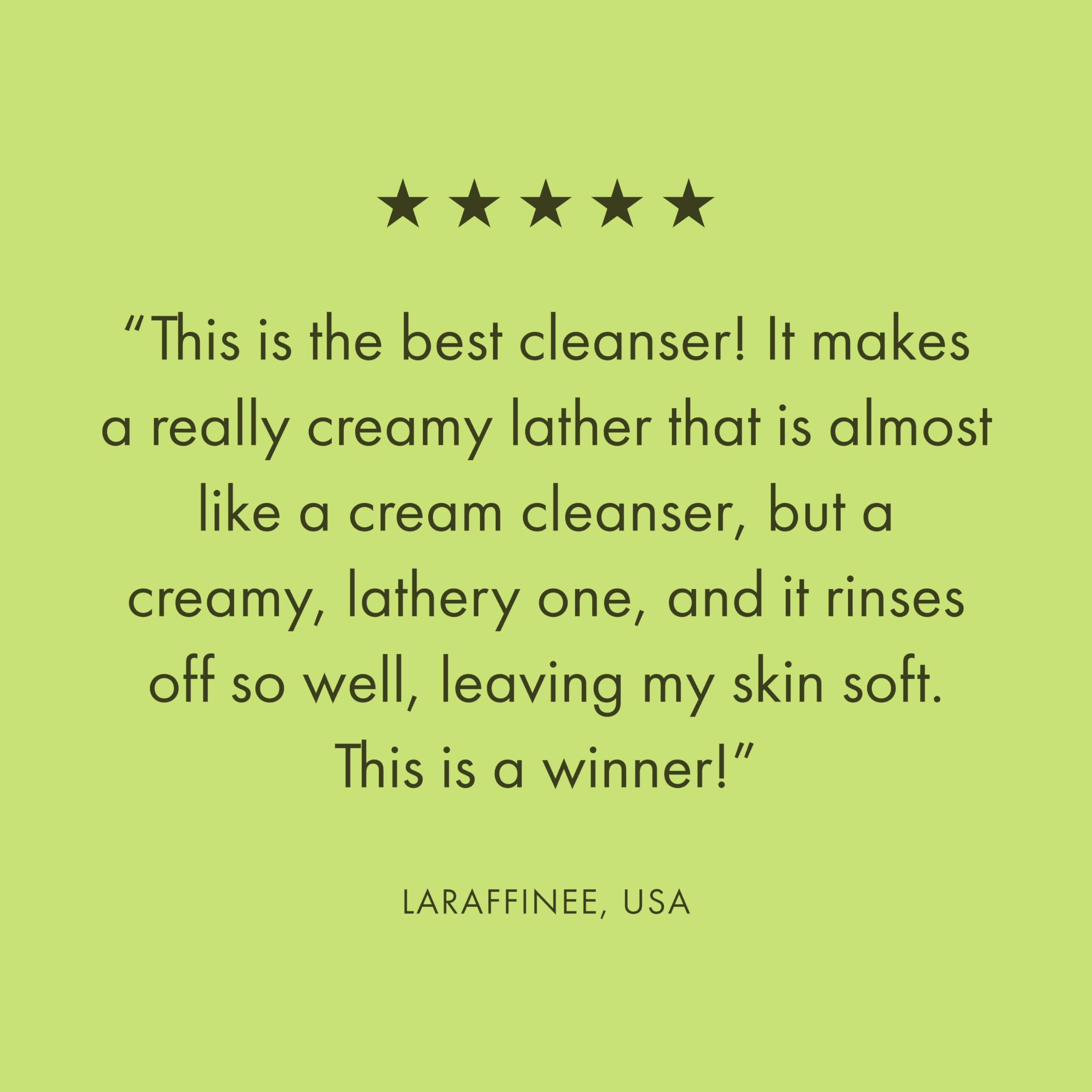 Origins Plantscription Anti-Aging Cleanser moisture feel leaves skin refreshed after washing.