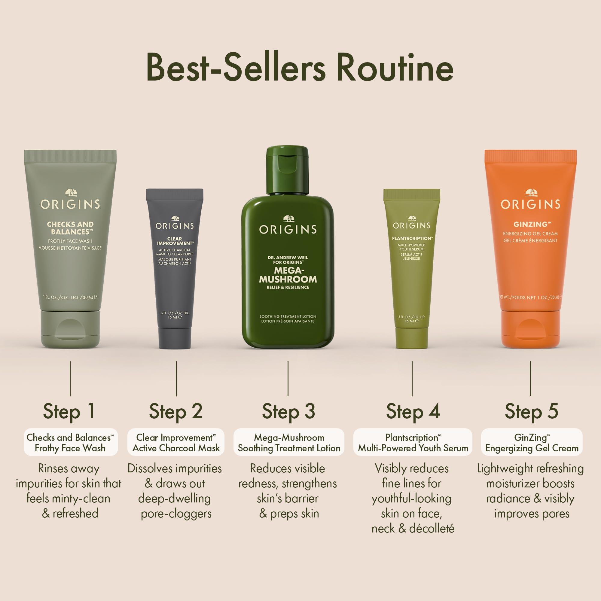 Origins Plantscription serum dropper close-up for precise application.