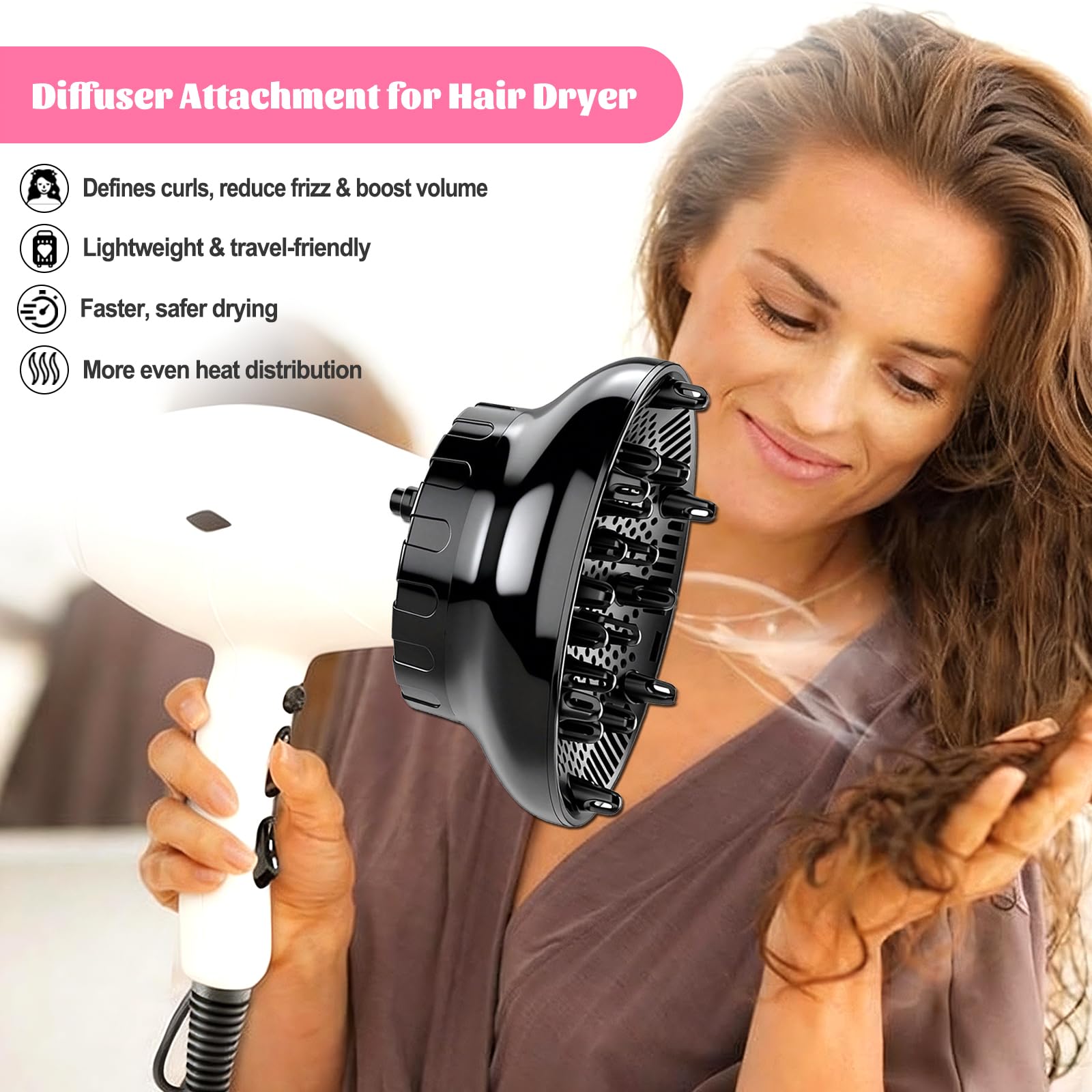 Orista Finds diffuser on curly hair reducing frizz and boosting bounce